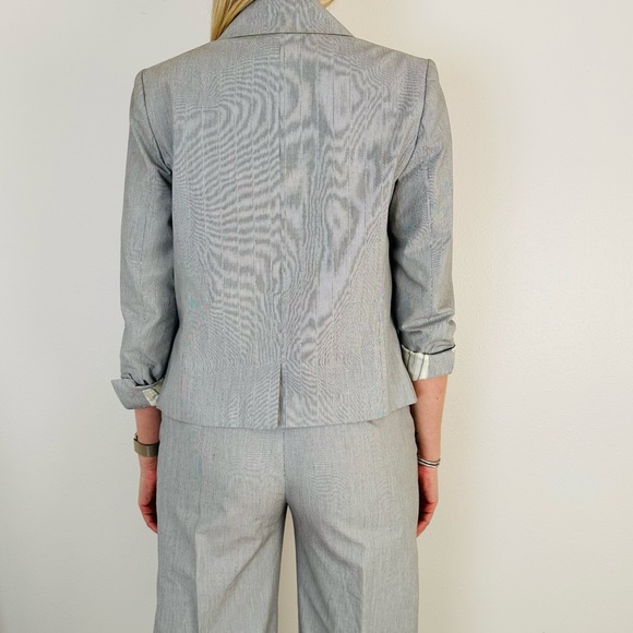 Kenzo double breasted blazer and wide leg pants striped 100% cotton suit - Picture 9 of 16